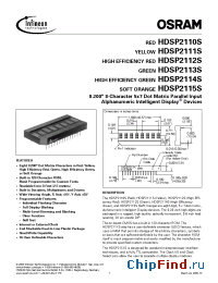 Datasheet HDSP2110S manufacturer OSRAM