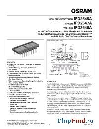 Datasheet IPD2547A manufacturer OSRAM