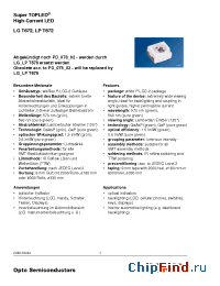 Datasheet LGT672-P1Q1-1 manufacturer OSRAM