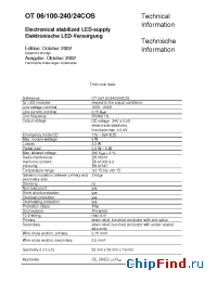 Datasheet OT06/100-240/24COS manufacturer OSRAM