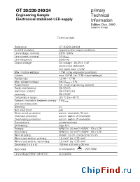 Datasheet OT20/230-240/24 manufacturer OSRAM