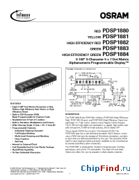 Datasheet PDSP1881 manufacturer OSRAM