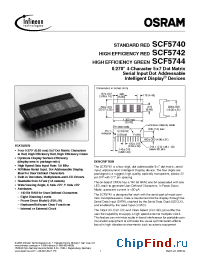 Datasheet SCF5744 manufacturer OSRAM