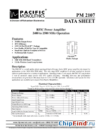 Datasheet PM2107 manufacturer Pacific Mono