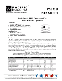Datasheet PM2111 manufacturer Pacific Mono
