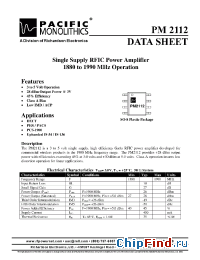 Datasheet PM2112 manufacturer Pacific Mono