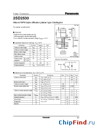 Datasheet 2SD2530 manufacturer Panasonic