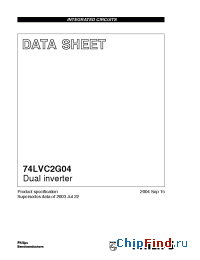 Datasheet 74LVC2G04GV manufacturer Panasonic