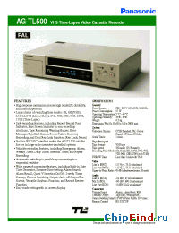 Datasheet AG-TL500 manufacturer Panasonic