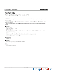 Datasheet AN12942B manufacturer Panasonic