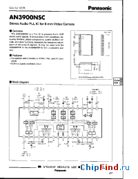 Datasheet AN3900NSC manufacturer Panasonic