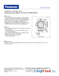 Datasheet AN41204A manufacturer Panasonic