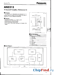 Datasheet AN5215 manufacturer Panasonic