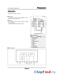 Datasheet AN5265 manufacturer Panasonic