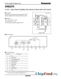 Datasheet AN5270 manufacturer Panasonic