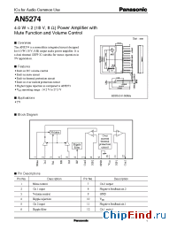 Datasheet AN5274 manufacturer Panasonic