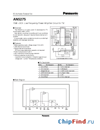 Datasheet AN5275 manufacturer Panasonic