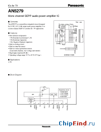 Datasheet AN5279 manufacturer Panasonic