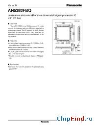 Datasheet AN5392FBQ manufacturer Panasonic