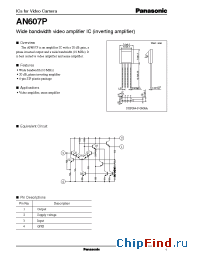 Datasheet AN607P manufacturer Panasonic