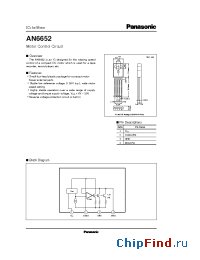 Datasheet AN6652 manufacturer Panasonic