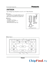 Datasheet AN706 manufacturer Panasonic