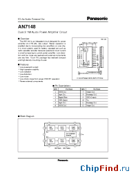 Datasheet AN7148 manufacturer Panasonic