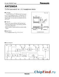 Datasheet AN7208 manufacturer Panasonic