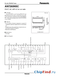 Datasheet AN7293NSC manufacturer Panasonic