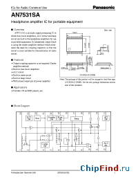Datasheet AN7531SA manufacturer Panasonic