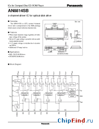 Datasheet AN8814 manufacturer Panasonic