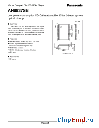 Datasheet AN8837SB manufacturer Panasonic