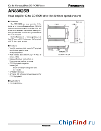Datasheet AN8882SB manufacturer Panasonic