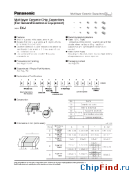 Datasheet ECJZEB1H102K manufacturer Panasonic