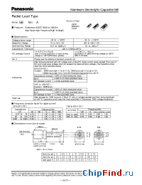 Datasheet EEUEB1E221S manufacturer Panasonic