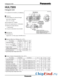 Datasheet HUL7203 manufacturer Panasonic
