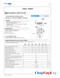Datasheet GBPC25010W manufacturer Pan Jit