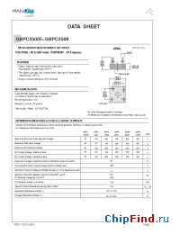 Datasheet GBPC2504 manufacturer Pan Jit