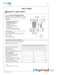 Datasheet SB25100FCT manufacturer Pan Jit