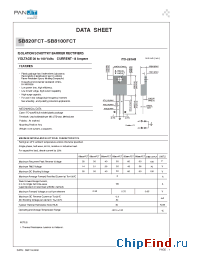 Datasheet SB8100FCT manufacturer Pan Jit