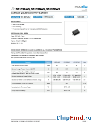 Datasheet SD103AWS manufacturer Pan Jit