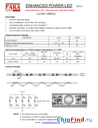 Datasheet LS1255-175B212 manufacturer Para Light