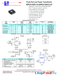 Datasheet EPC3115S-X-LF manufacturer PCA