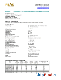 Datasheet P10TG-4805E21M manufacturer PEAK