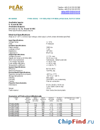 Datasheet P14SG-0505Z manufacturer PEAK