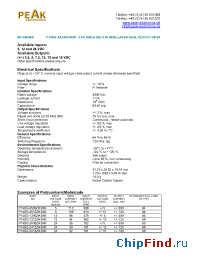 Datasheet P14SG-0505ZH30M manufacturer PEAK