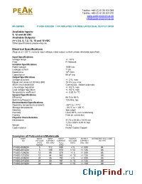 Datasheet P14SG-2405ZM manufacturer PEAK