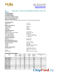 Datasheet P6AU-0505 manufacturer PEAK