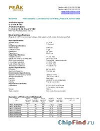 Datasheet P8SG-2415ZH52 manufacturer PEAK