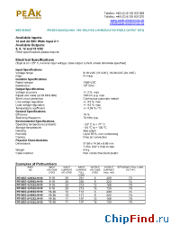 Datasheet PS10GG-1205E21H10 manufacturer PEAK